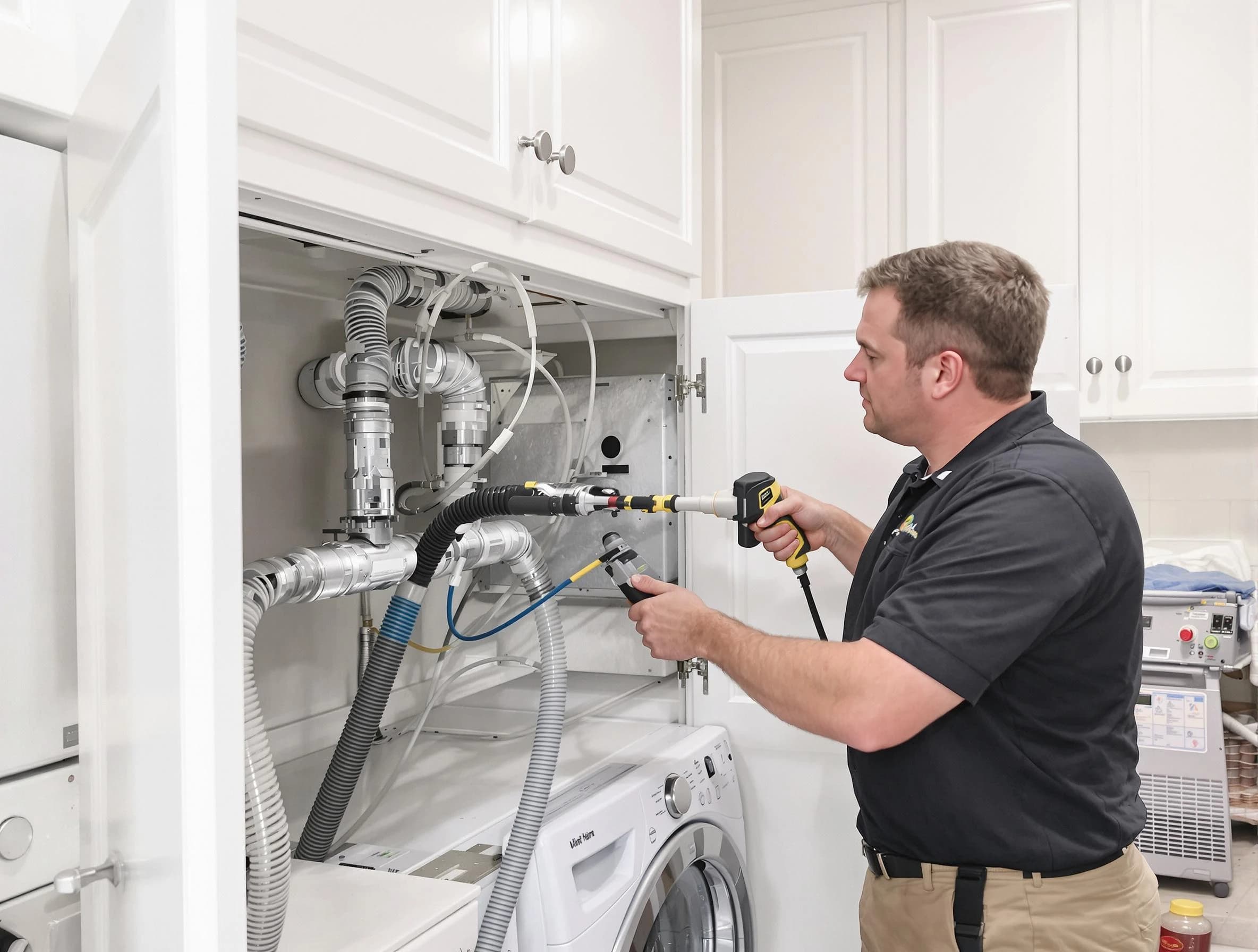 Greenbrier Dryer Vent Cleaning professional removing severe blockage from a clogged dryer vent in Greenbrier