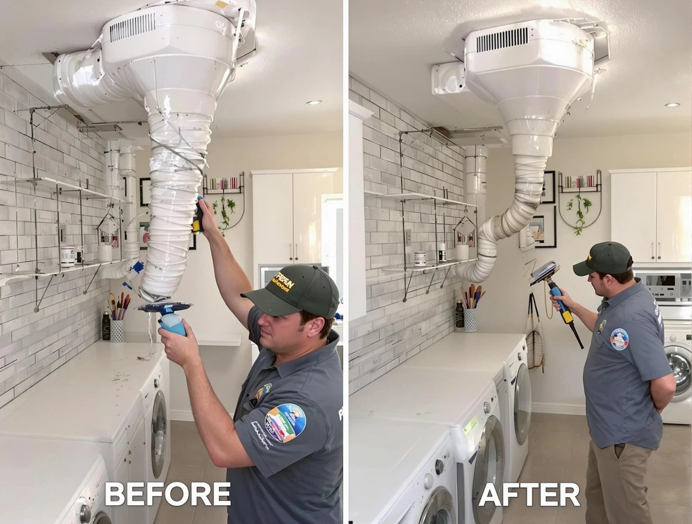 Professional dryer exhaust vent cleaning by Greenbrier Dryer Vent Cleaning in Greenbrier