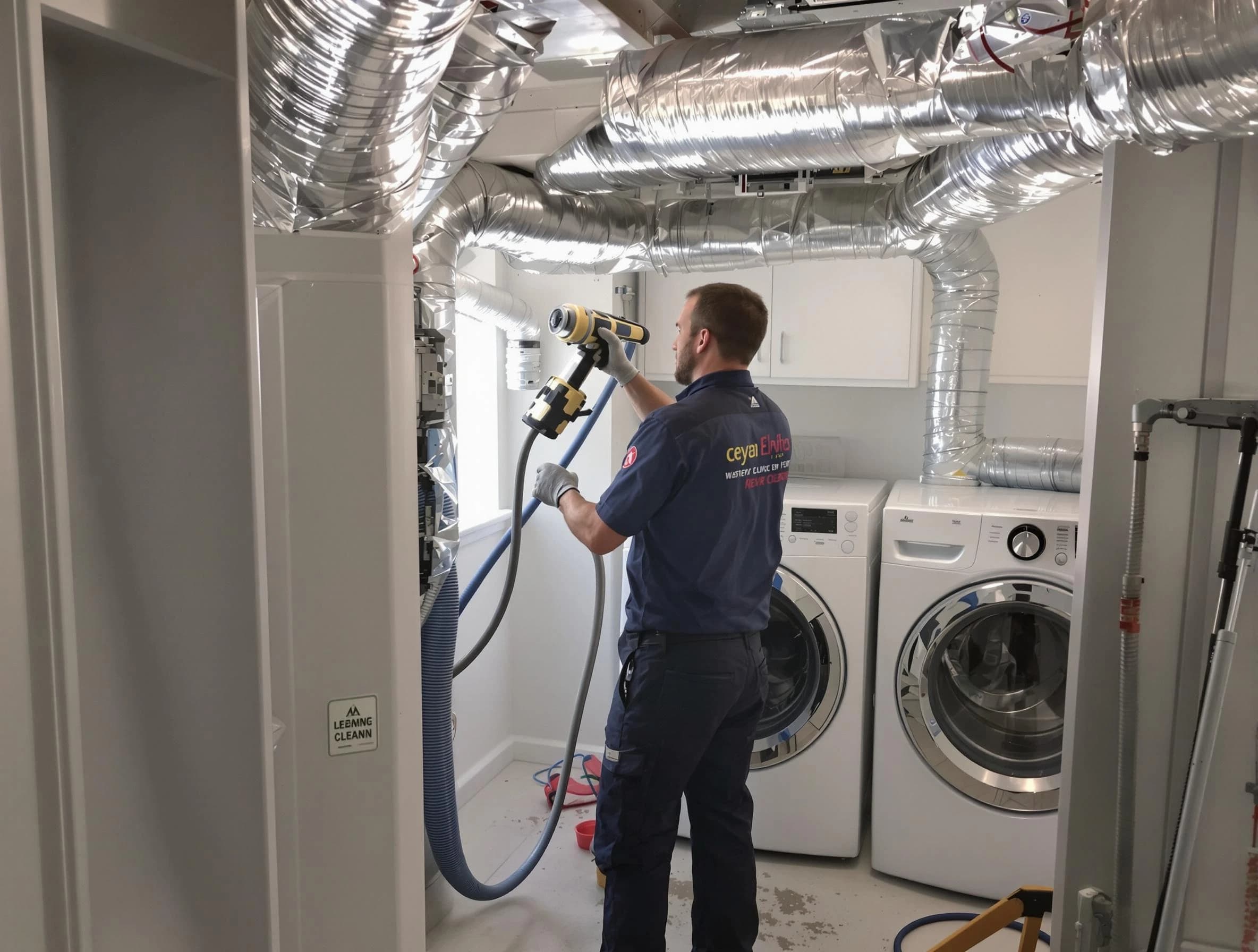 Greenbrier Dryer Vent Cleaning specialist using advanced equipment for thorough duct cleaning in Greenbrier
