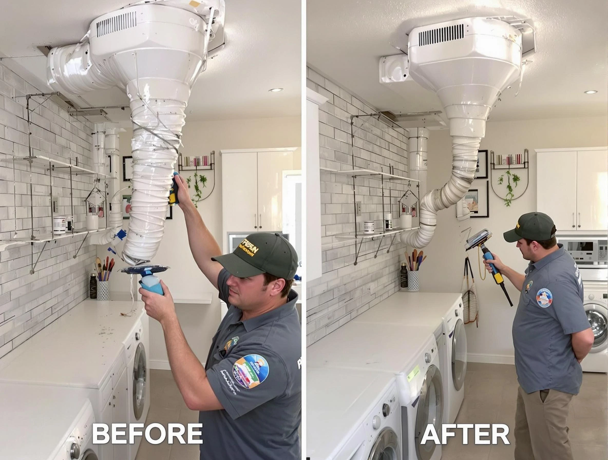 Professional dryer exhaust vent cleaning by Greenbrier Dryer Vent Cleaning in Greenbrier