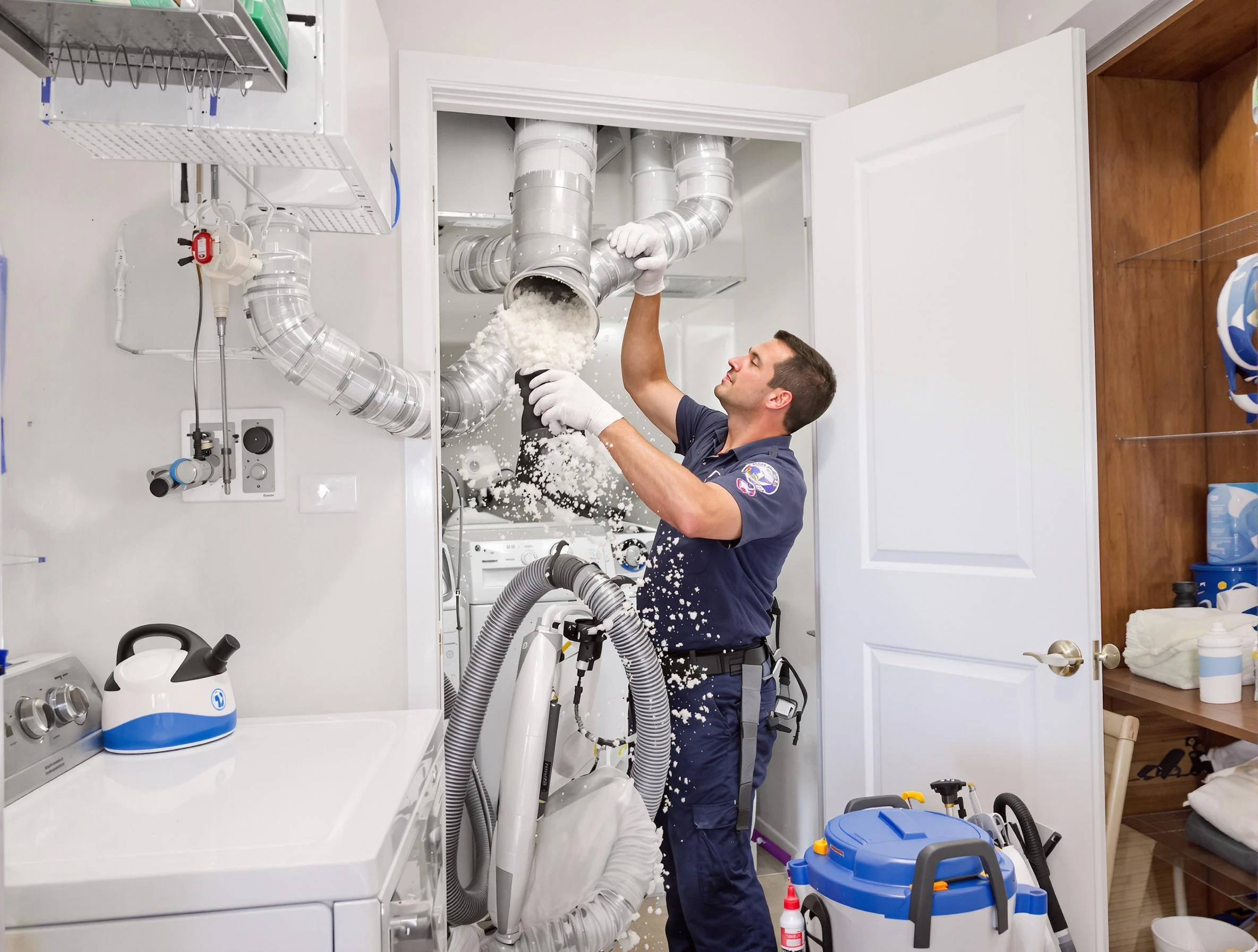 Greenbrier Dryer Vent Cleaning technician delivering thorough residential dryer vent cleaning service in Greenbrier